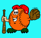 Dibujo Bola de béisbol pintado por aracelliflores