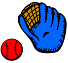 Dibujo Guante y bola de béisbol pintado por josegregorio