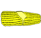 Dibujo Mazorca de maíz pintado por maiz