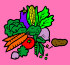 Dibujo verduras pintado por julifama
