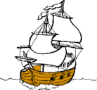 Dibujo Barco pintado por laura