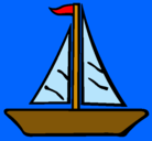 Dibujo Barco velero pintado por selena