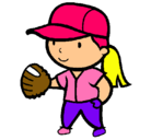 Dibujo Jugadora de béisbol pintado por fer41299123