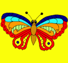 Dibujo Mariposa pintado por lobita