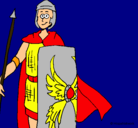 Dibujo Soldado romano II pintado por minidago