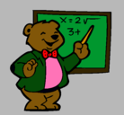 Dibujo Profesor oso pintado por lorraine