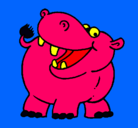 Dibujo Hipopótamo pintado por HiPoo