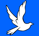 Dibujo Paloma de la paz al vuelo pintado por malen