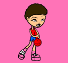 Dibujo Jugadora de básquet pintado por valery