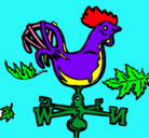 Dibujo Veletas y gallo pintado por yaiza