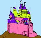 Dibujo Castillo medieval pintado por natalia