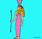 Dibujo Hathor pintado por INGRIDYANINA