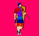 Dibujo Soldado romano pintado por diegosenastian