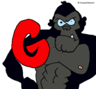 Dibujo Gorila pintado por joshuaantonio