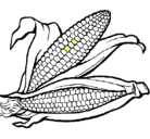 Dibujo Mazorca de maíz pintado por axul