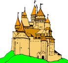 Dibujo Castillo medieval pintado por mati