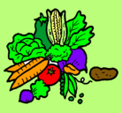 Dibujo verduras pintado por joat