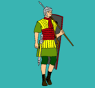 Dibujo Soldado romano pintado por sebastianech04