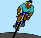 Dibujo Ciclista con gorra pintado por VIC