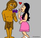 Dibujo Jóvenes mayas enamorados pintado por Kittyllo