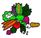 Dibujo verduras pintado por karyme