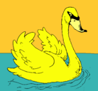 Dibujo Cisne en el agua pintado por ANAILA