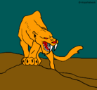 Dibujo Tigre con afilados colmillos pintado por manel