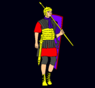 Dibujo Soldado romano pintado por irving