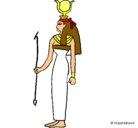 Dibujo Hathor pintado por yolanda