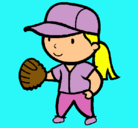 Dibujo Jugadora de béisbol pintado por niaatrapando
