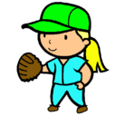 Dibujo Jugadora de béisbol pintado por chomttatgonzalez