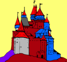 Dibujo Castillo medieval pintado por fernando