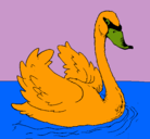Dibujo Cisne en el agua pintado por juampi