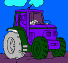 Dibujo Tractor en funcionamiento pintado por mariaaleja0518