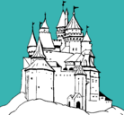 Dibujo Castillo medieval pintado por caro