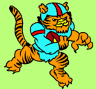 Dibujo Jugador tigre pintado por gj