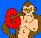 Dibujo Gorila pintado por jose