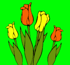 Dibujo Tulipanes pintado por lupe