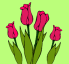 Dibujo Tulipanes pintado por alejandra