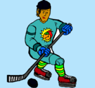 Dibujo Jugador de hockey sobre hielo pintado por Andrea