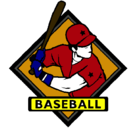 Dibujo Logo de béisbol pintado por yam
