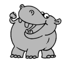 Dibujo Hipopótamo pintado por darius