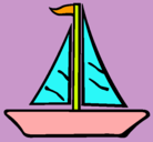 Dibujo Barco velero pintado por elba