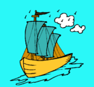 Dibujo Barco velero pintado por IZAN