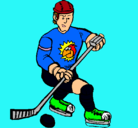 Dibujo Jugador de hockey sobre hielo pintado por angeltorcuato