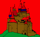 Dibujo Castillo medieval pintado por diegosenastian