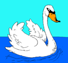 Dibujo Cisne en el agua pintado por Angie