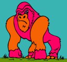 Dibujo Gorila pintado por ninelconde
