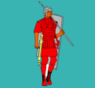 Dibujo Soldado romano pintado por amador