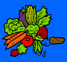 Dibujo verduras pintado por booob
